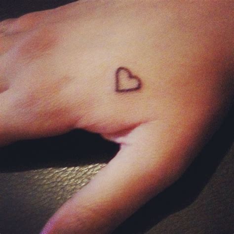 heart tattoo on hand